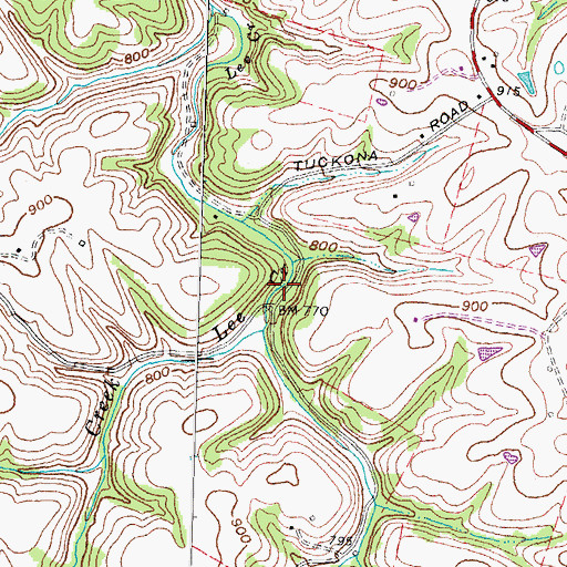 Topographic Map of Valley Pike Bridge, KY