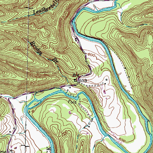 Topographic Map of Armstrong Church, KY