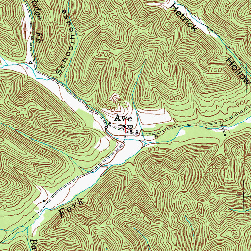 Topographic Map of Awe Post Office (historical), KY
