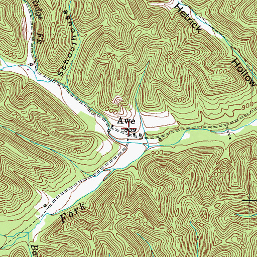 Topographic Map of Awe Post Office (historical), KY