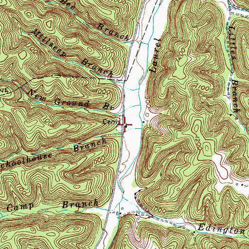 Topographic Map of Bald Point School (historical), KY