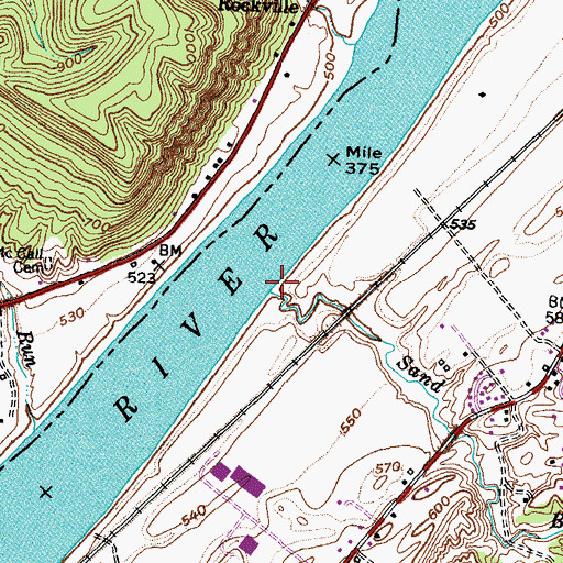 Topographic Map of Crumbs Landing (historical), KY