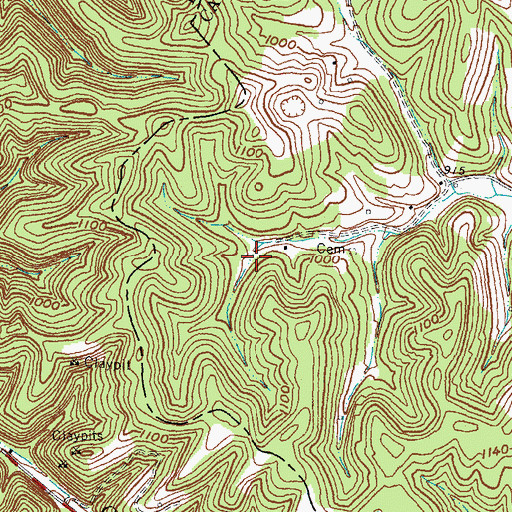 Topographic Map of Emerson Post Office (historical), KY