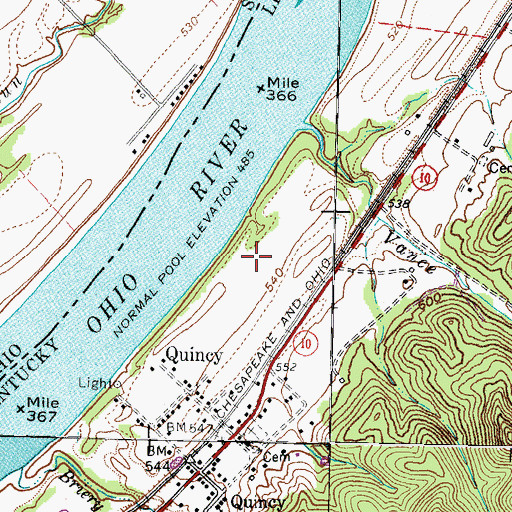 Topographic Map of Formans Bottom, KY