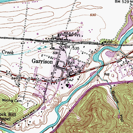Topographic Map of Garrison Post Office, KY