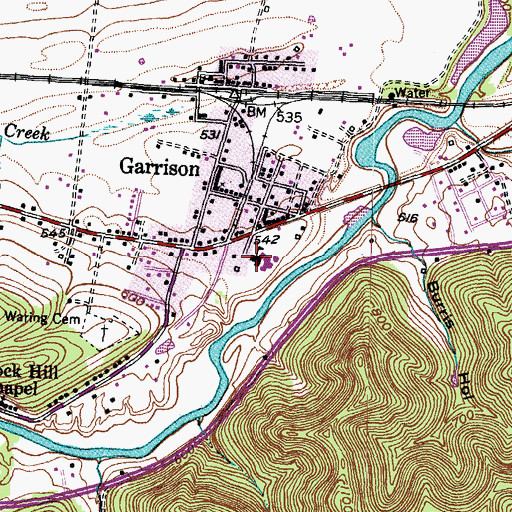 Topographic Map of Garrison School (historical), KY