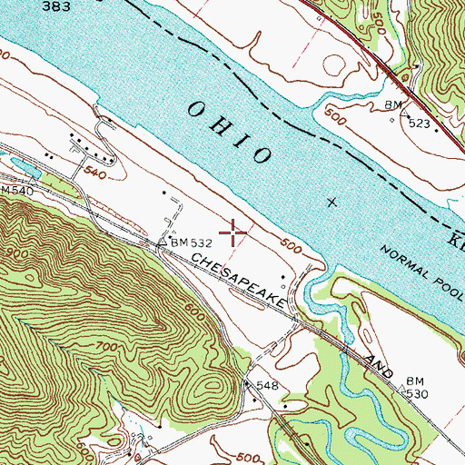 Topographic Map of Grahams Railroad Station (historical), KY