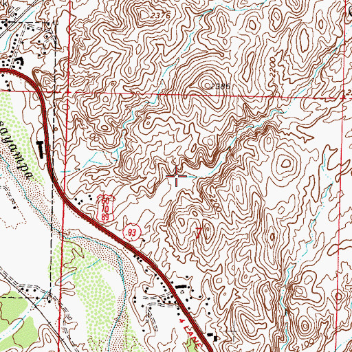 Topographic Map of Calamity Wash, AZ