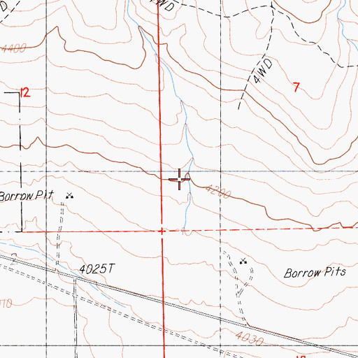 Topographic Map of Thousand Spring Canyon, CA