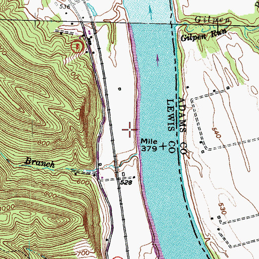 Topographic Map of Kennedys Bottom, KY