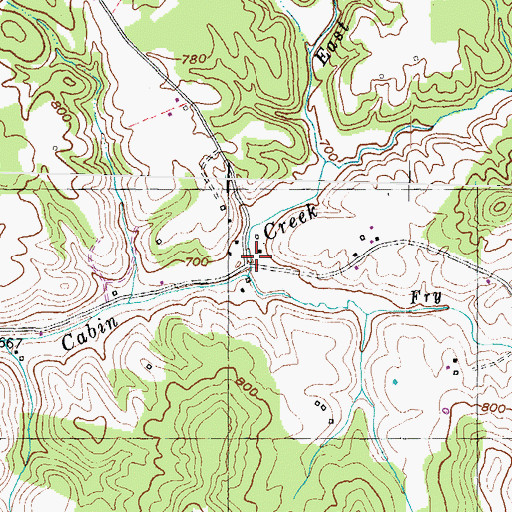 Topographic Map of McKenzie Post Office (historical), KY