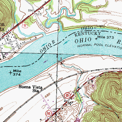 Topographic Map of Mill Hollow Creek, KY