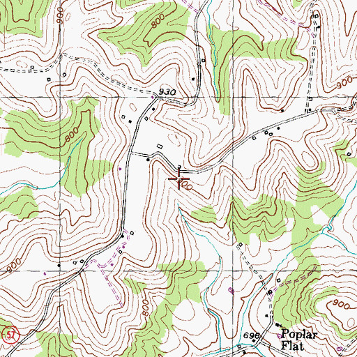 Topographic Map of Myers School, KY