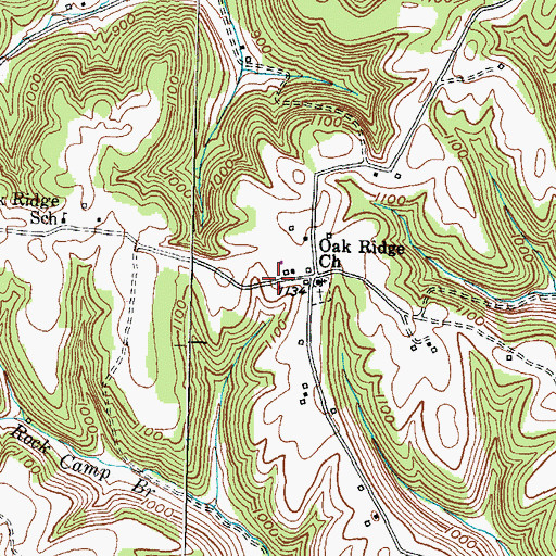 Topographic Map of Noah Post Office (historical), KY