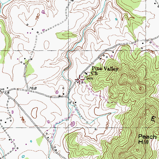 Topographic Map of Pine Valley School (historical), KY