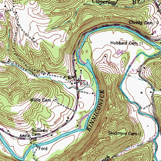 Topographic Map of Red Bush School (historical), KY