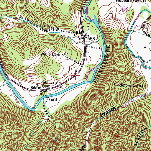 Topographic Map of Sullivan Railroad Stop (historical), KY