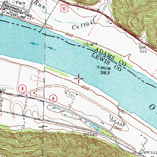 Topographic Map of Williams Landing (historical), KY