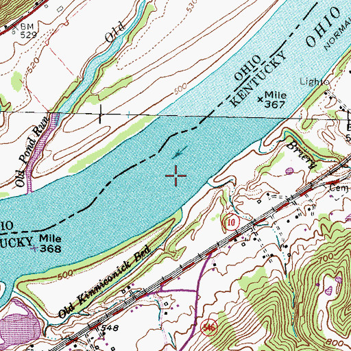 Topographic Map of Willow Island (historical), KY