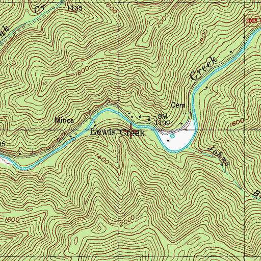 Topographic Map of Della Post Office (historical), KY