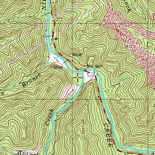 Topographic Map of Dixon Bottom, KY