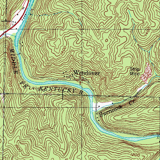 Topographic Map of Frontier School of Midwifery and Family Nursing, KY