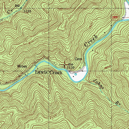 Topographic Map of Greasy Creek Church, KY