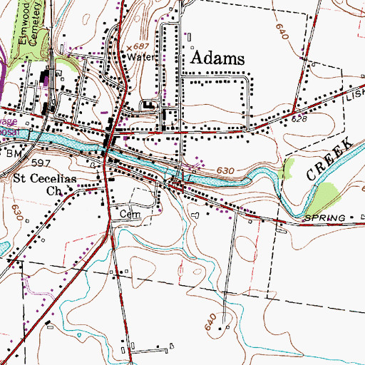 Topographic Map of Free Methodist Church, NY