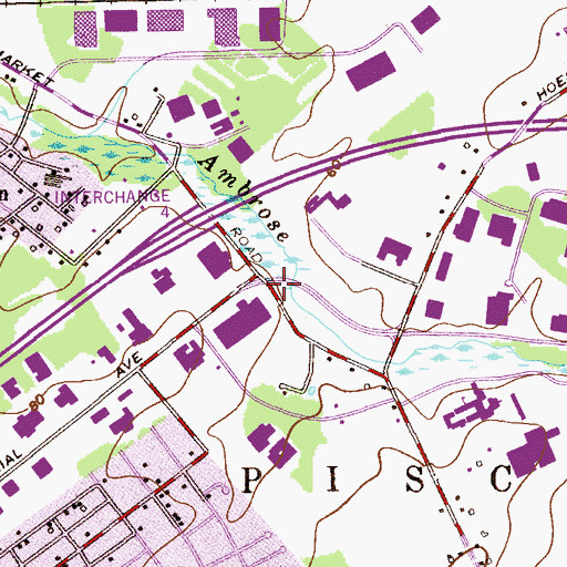 Topographic Map of Runyon - Stelle Cemetery, NJ