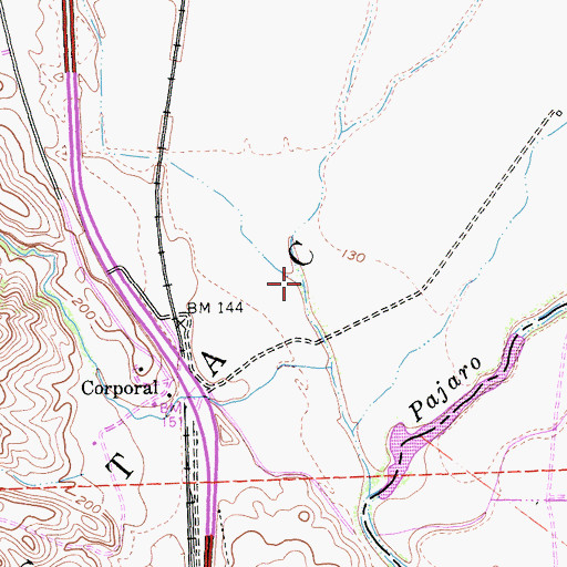 Topographic Map of Tick Creek, CA