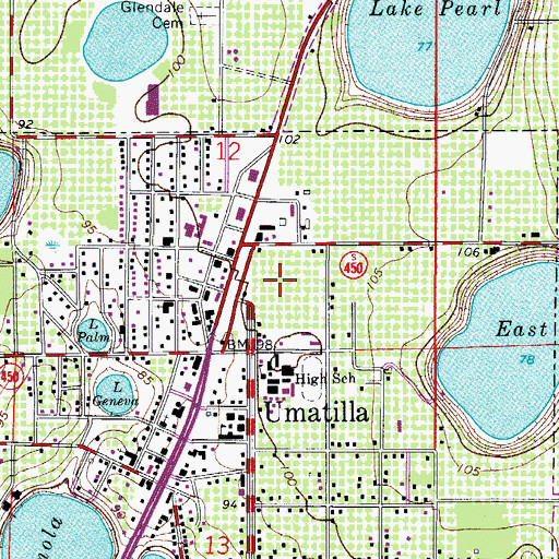 Topographic Map of Lakeview Terrace Retirement Village, FL
