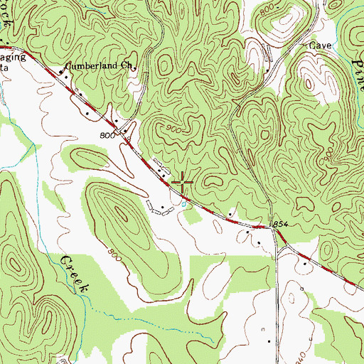 Topographic Map of Stovall Family Cemetery, GA