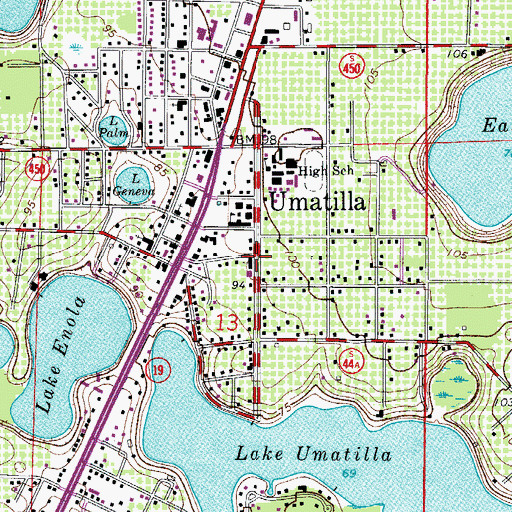 Topographic Map of Jerusalem Worship Center, FL