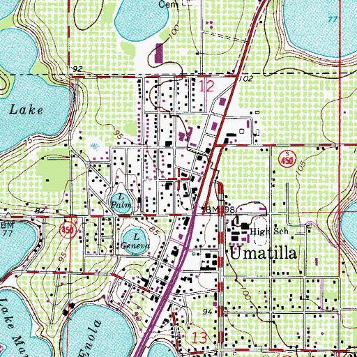 Topographic Map of Presbyterian Church USA, FL