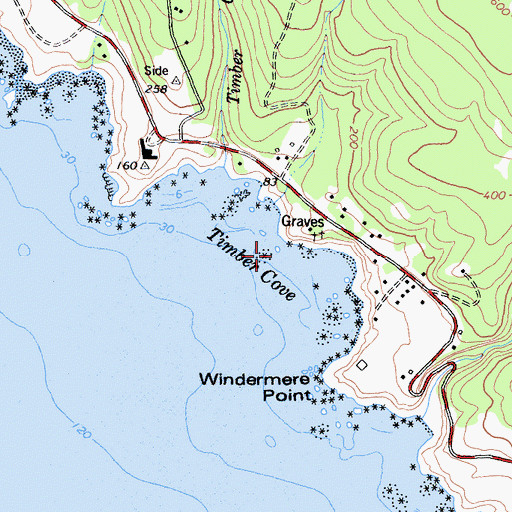 Topographic Map of Timber Cove, CA