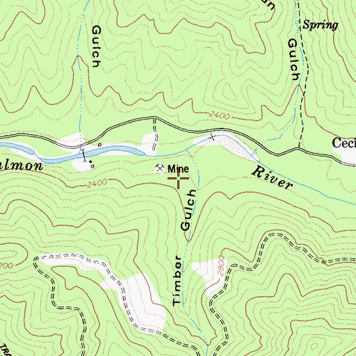 Topographic Map of Timber Gulch, CA