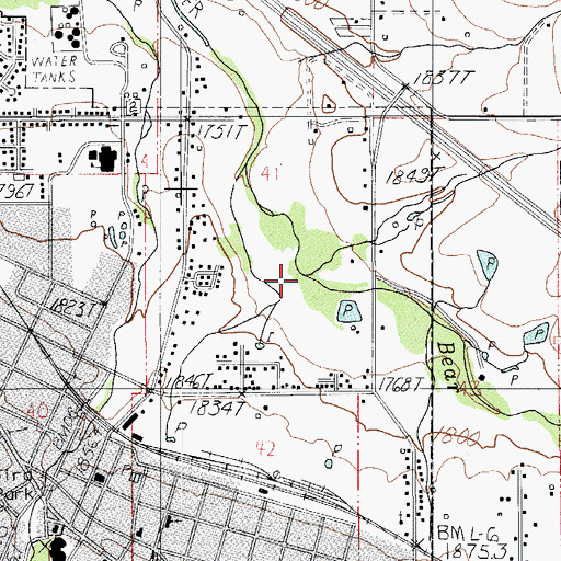 Topographic Map of Kitchen Creek, OR