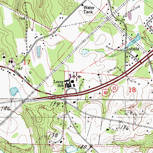 Topographic Map of Palmer Stadium, AL