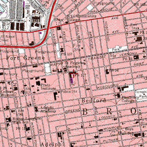 Topographic Map of Knowledge And Power Preparatory VII Middle School, NY