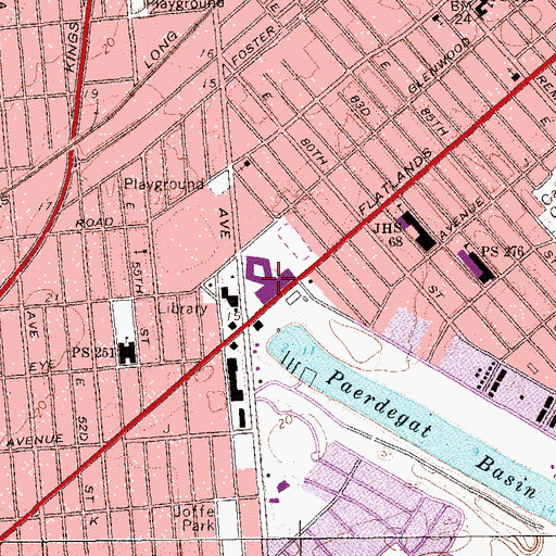 Topographic Map of Brooklyn Generation School, NY