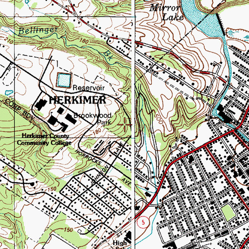 Topographic Map of Brookwood Park, NY