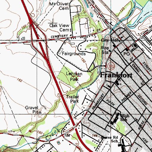 Topographic Map of Lehman Park, NY