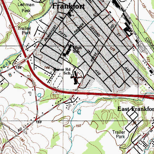 Topographic Map of Reese Road Elementary School, NY