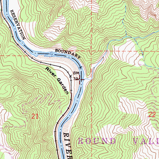 Topographic Map of Tin Cabin Creek, CA