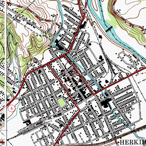 Topographic Map of First Church of Christ Scientist, NY