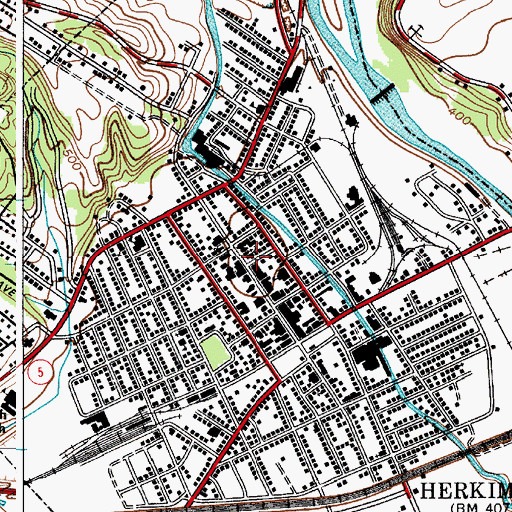 Topographic Map of Christ Episcopal Church, NY
