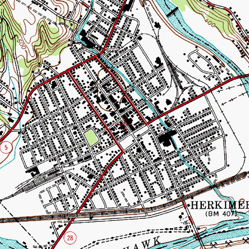 Topographic Map of Richmond Theatre, NY