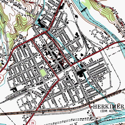 Topographic Map of Liberty Theatre, NY