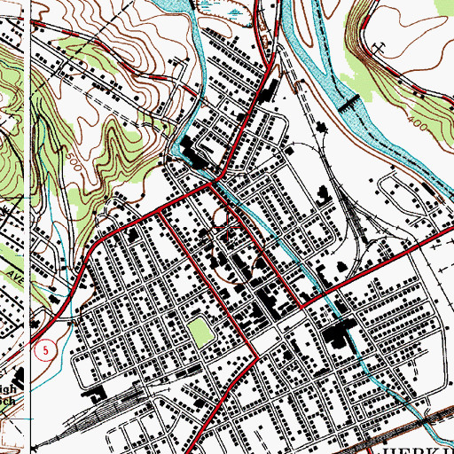 Topographic Map of Herkimer County Historical Society, NY