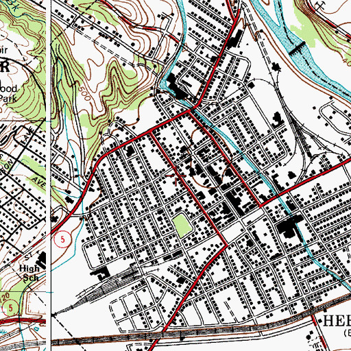 Topographic Map of Temple Beth Joseph, NY